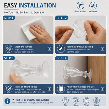 9PCs-Silicone Door Stopper