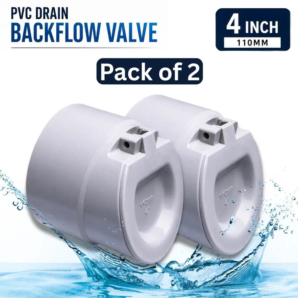 2PCs- PVC Drain Backflow Pipe Cap(4 Inch / 110mm)