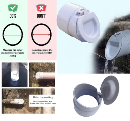 1Pc- PVC Drain Backflow Pipe Cap(4 Inch / 110mm)